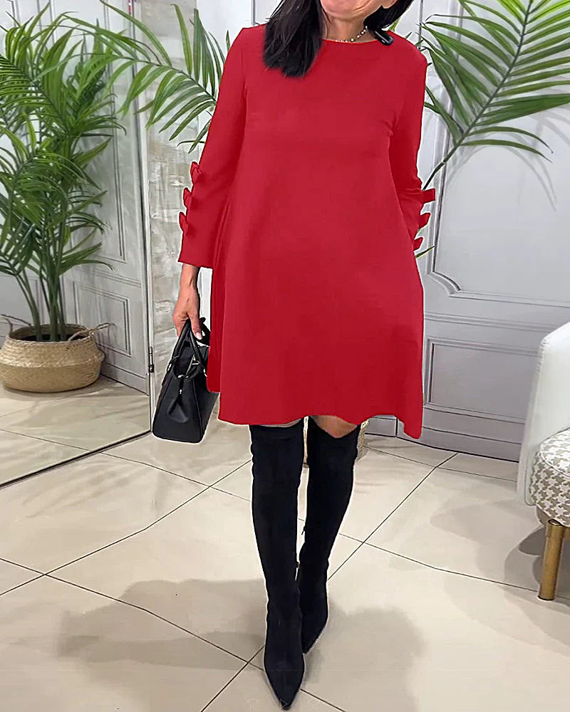 Vestido casual con mangas largas
