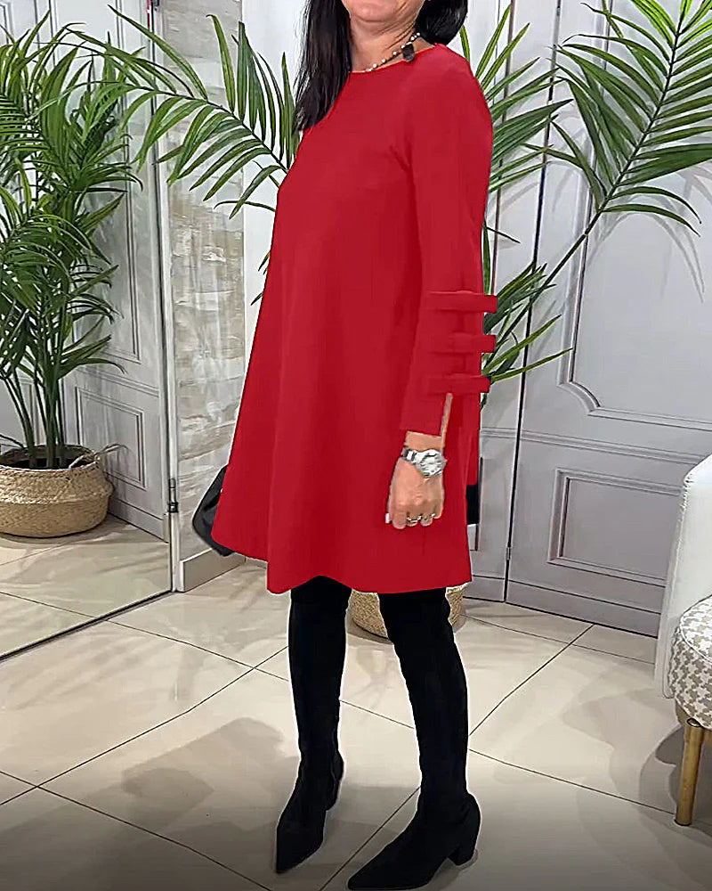 Vestido casual con mangas largas