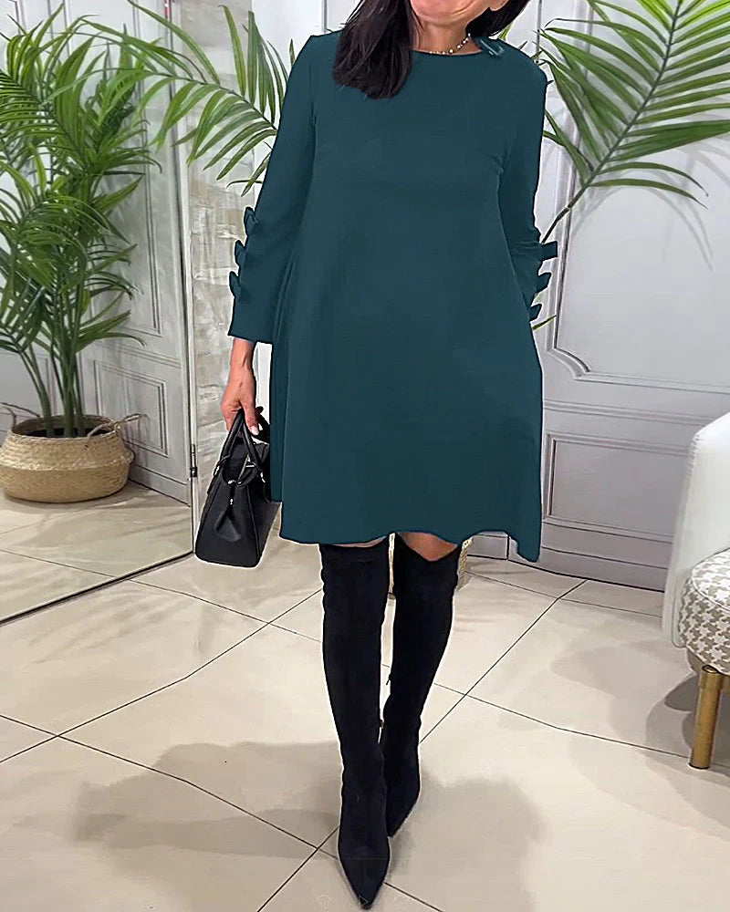Vestido casual con mangas largas