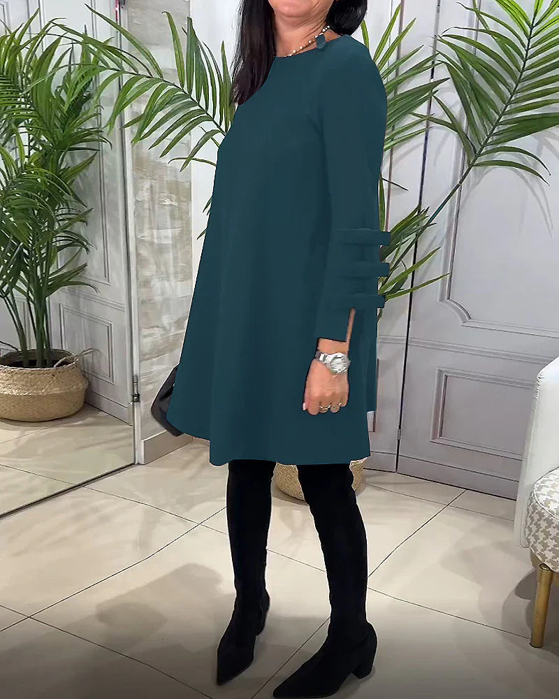Vestido casual con mangas largas