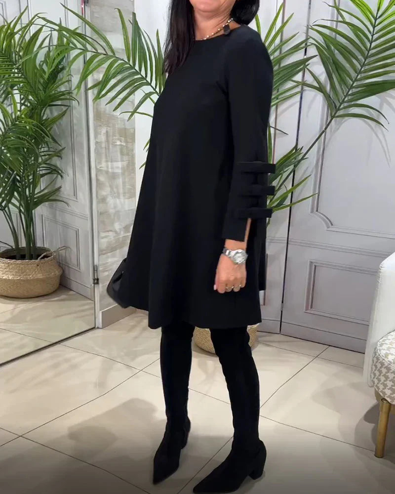 Vestido casual con mangas largas