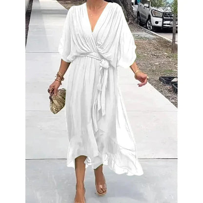 Monica - Vestido de Seda con Escote en V