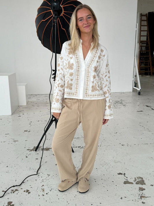 Charlotte linen pants - Beige