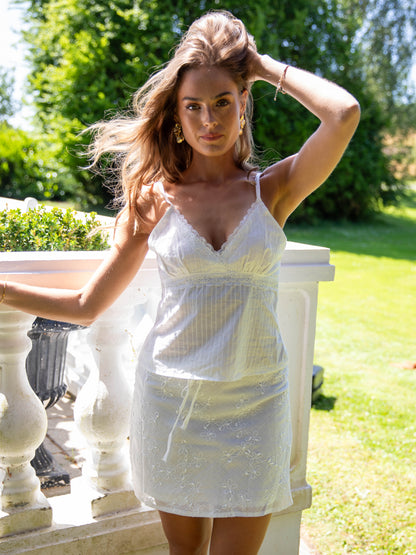 Nia strap top - White