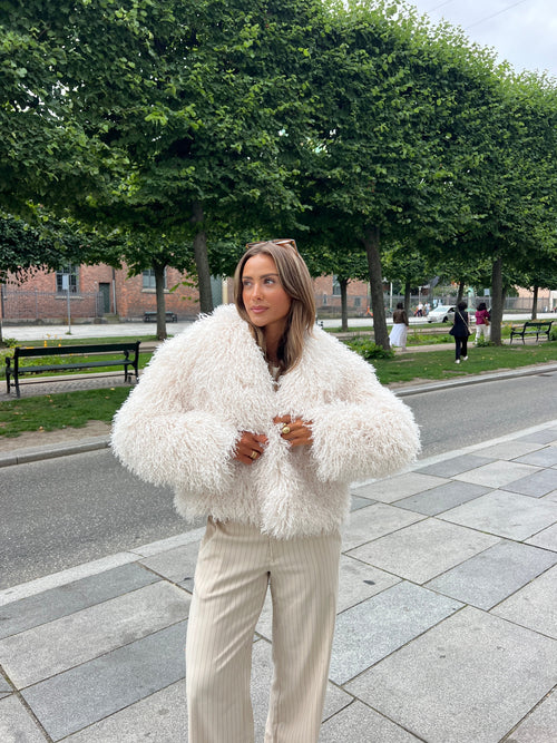 Mina fur jacket - Sand colored