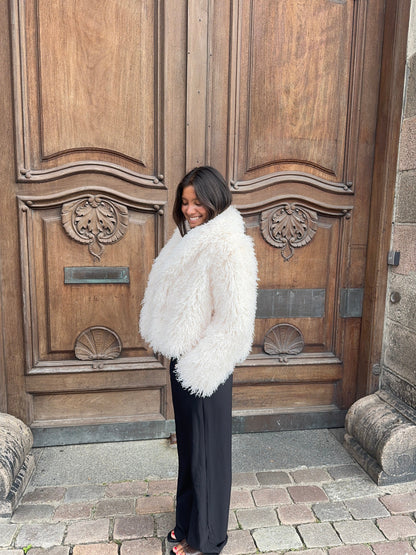 Mina fur jacket - Sand colored