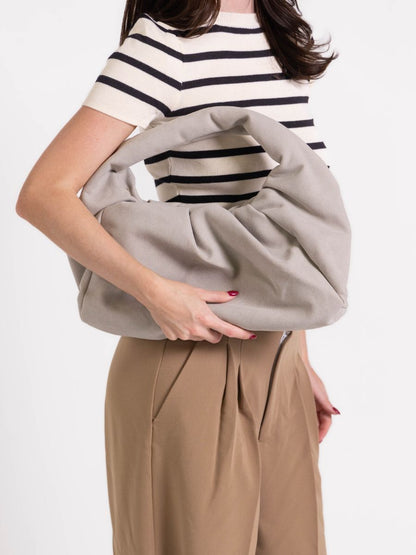 Lea suede bag - Light grey