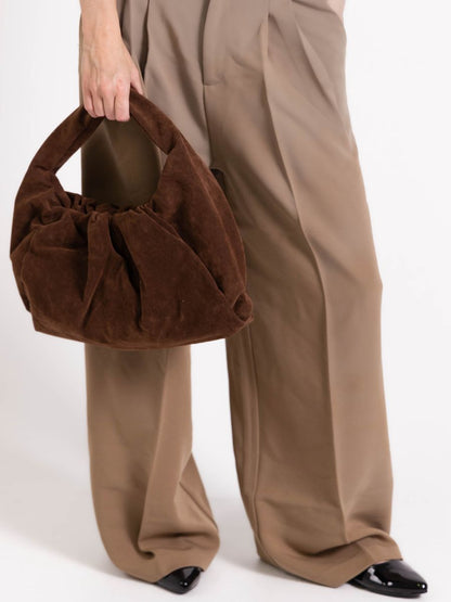 Lea suede bag - Dark brown